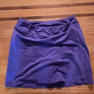 adidas Purple Athletic Mini Skort with Draped Waistband